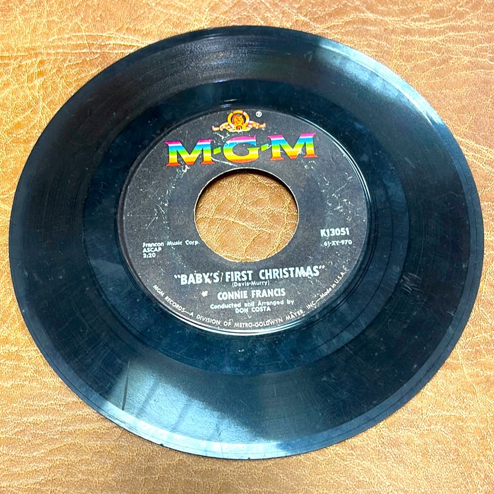 Connie Francis 45 rpm vinyl record